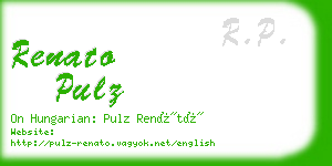 renato pulz business card